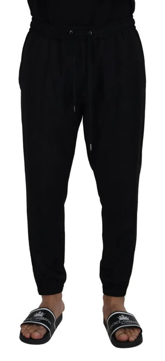 Zwarte jogger joggen wollen broek