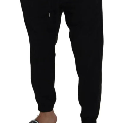 Zwarte jogger joggen wollen broek