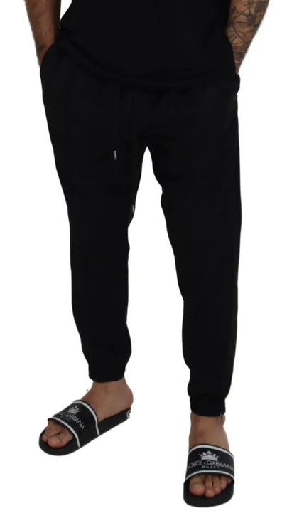 Zwarte jogger joggen wollen broek