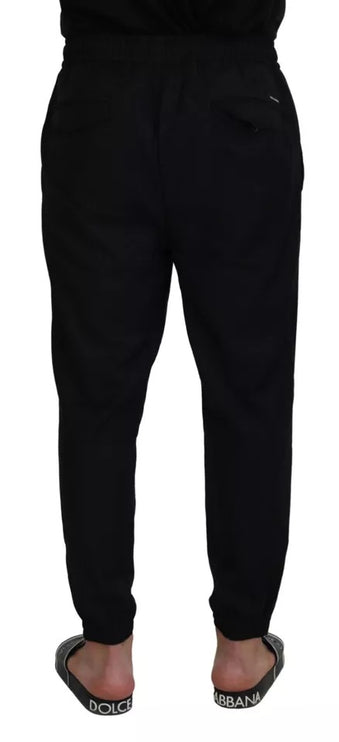 Zwarte jogger joggen wollen broek