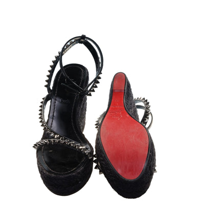 Malfadina Zeppe 120 Black Sbandded Sandal Case