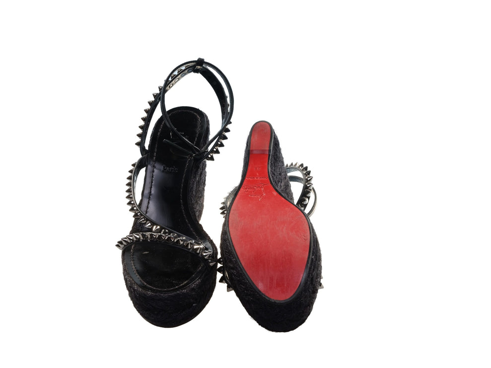 Malfadina Zeppe 120 Black Sbandded Sandal Case