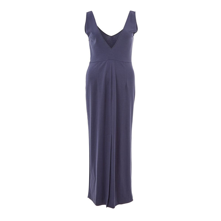 Robe de viscose bleu