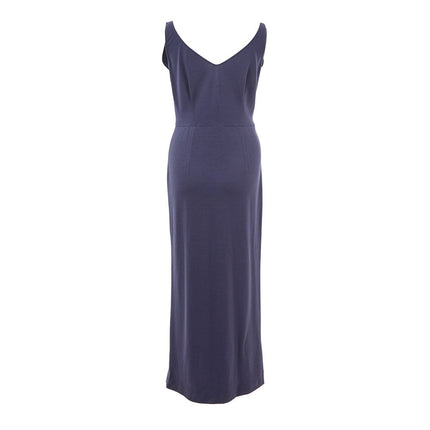 Robe de viscose bleu