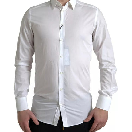 Vestido de esmoquin de algodón formal blanco camisa dorada