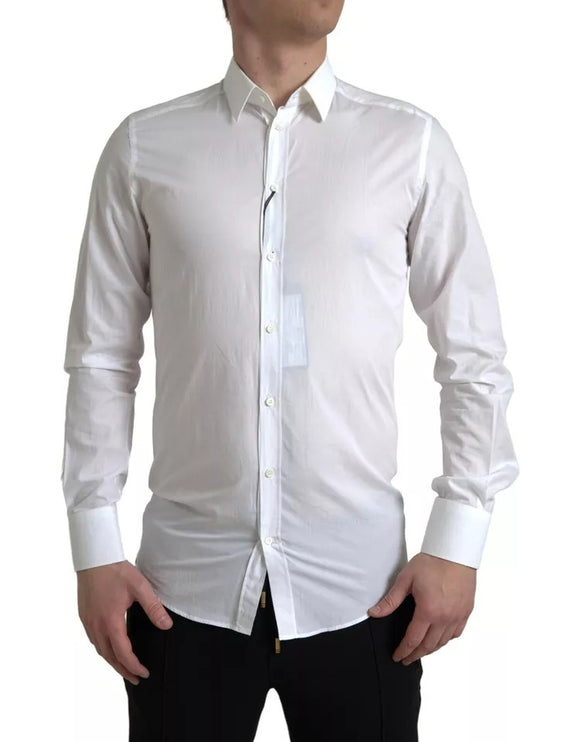 Vestido de esmoquin de algodón formal blanco camisa dorada