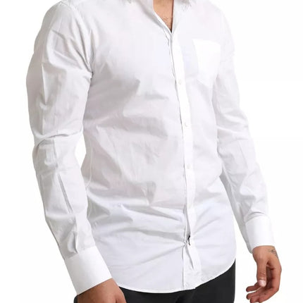 Camisa de vestido de esmoquin de algodón formal de oro blanco