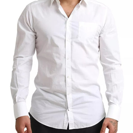 Camisa de vestido de esmoquin de algodón formal de oro blanco