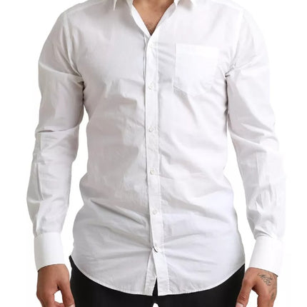 Camisa de vestido de esmoquin de algodón formal de oro blanco