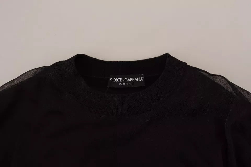 Polyester Black Logo Men Pullover Pull