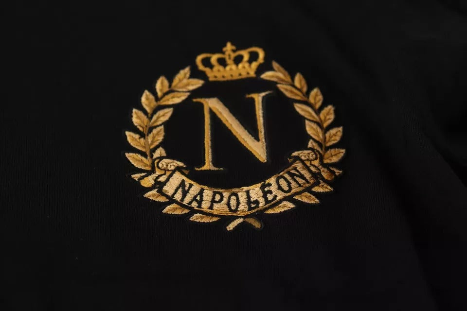 Pull en or napoléon en soie noire