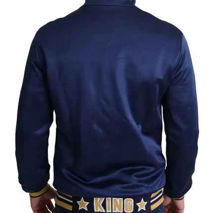 Blue Heraldic Patch rayé King Beed