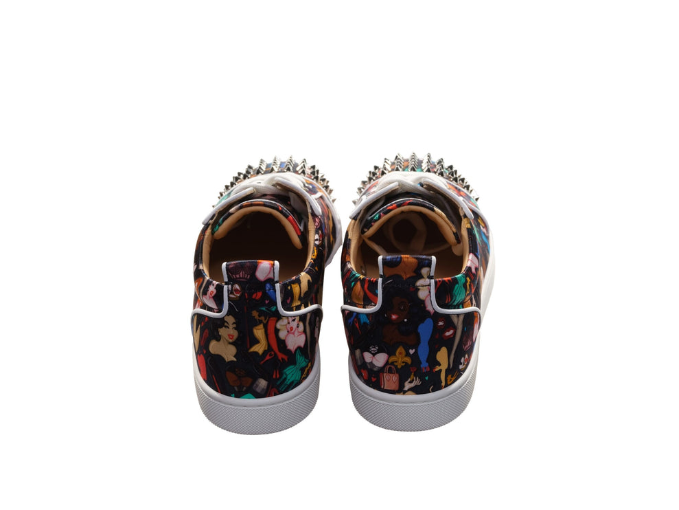 Louis Junior Spikes Orlato Crepe Satin Multicolor Limited Edition Dr Bored Print Sneakers