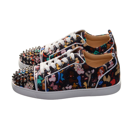 Louis Junior Spikes Orlato Crepe Satin Multicolor Limited Edition Dr Bored Print Sneakers