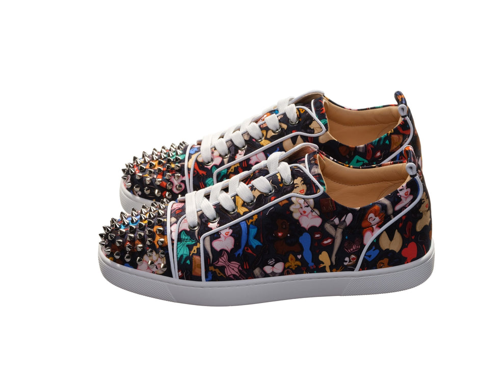 Louis Junior Spikes Orlato Crepe Satin Multicolor Limited Edition Dr Bored Print Sneakers