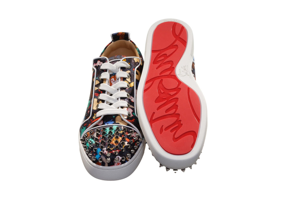 Louis Junior Spikes Orlato Crepe Satin Multicolor Limited Edition Dr Bored Print Sneakers