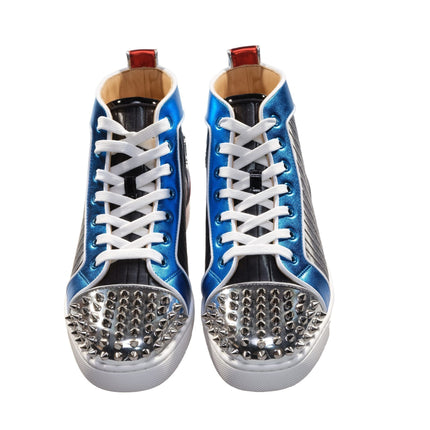 Louis Spikes Orlato Flat Multi Colod in pelle più alta Sneaker