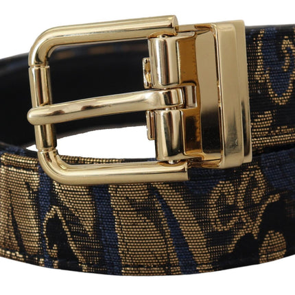 Ceinture de boucle de boucle en cuir en cuir multicolore jacquard