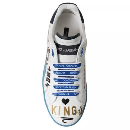 Scarpe da sneaker a blu white stampato per le scarpe da ginnastica