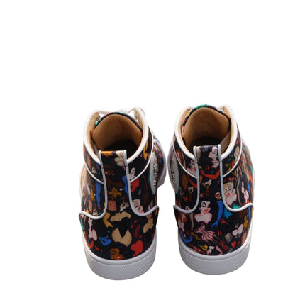 Louis Orlato Flat Crepe Satin Multicolor Limited Edition Dr Bored Print High Top Sneakers