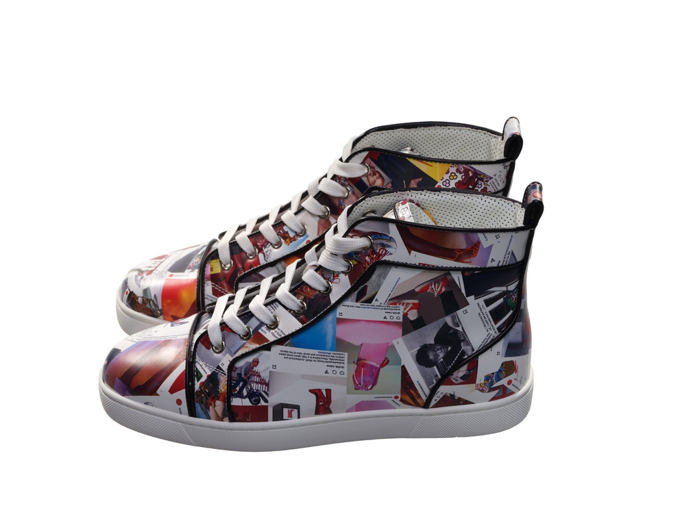 Louis Orlato Flat Leather Top con estampado de cuero alto