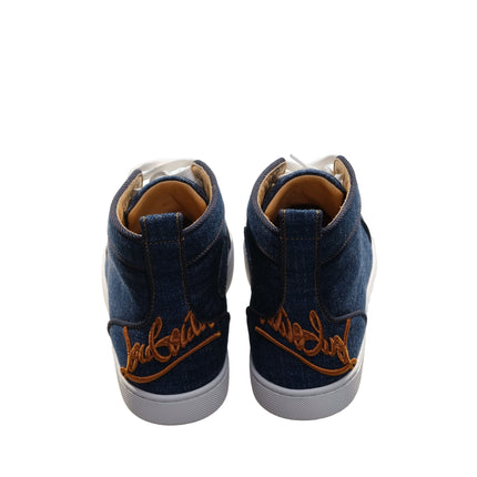 Fun Louis Flat Denim High Top Sneakers