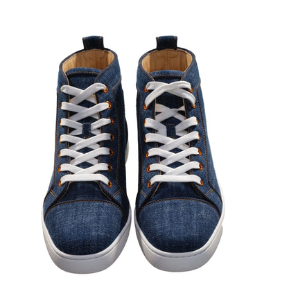 Fun Louis Flat Denim High Top Sneakers