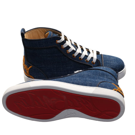 Fun Louis Flat Denim High Top Sneakers