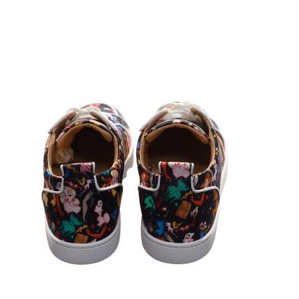 Rantulow Orlato Flat Crepe Satin Multicolor Limited Edition Dr Sneakers de impresión aburrida