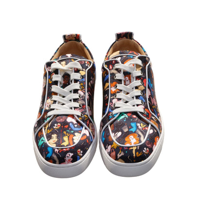 Rantulow Orlato Flat Crepe Satin Multicolor Limited Edition Dr Sneakers de impresión aburrida