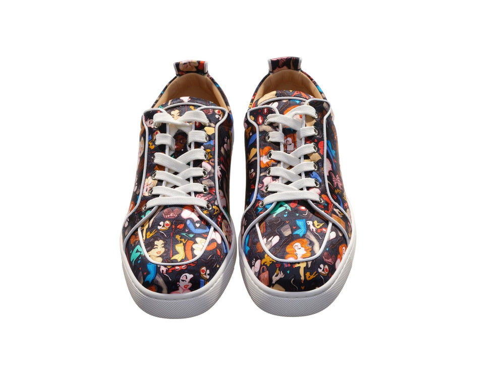 Rantulow Orlato Flat Crepe Satin Multicolor Limited Edition Dr Sneakers de impresión aburrida