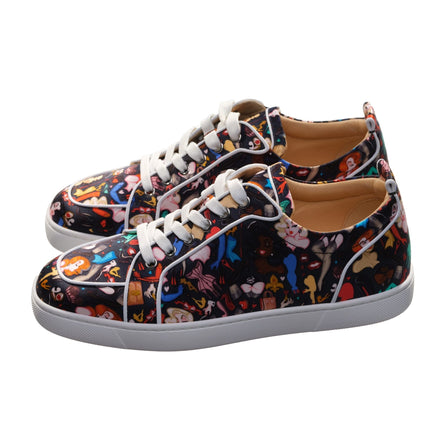 Rantulow Orlato Flat Crepe Satin Multicolor Limited Edition Dr Sneakers de impresión aburrida