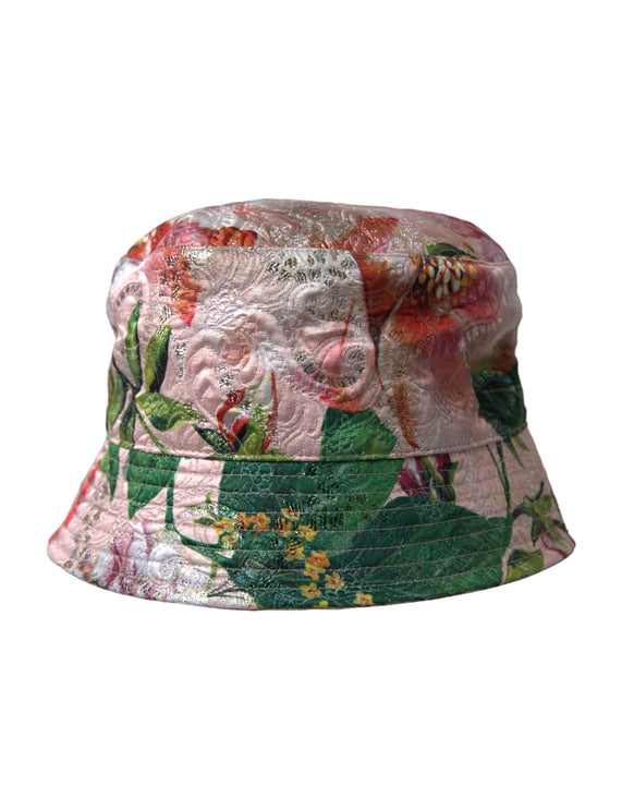 Multicolore Florel Jacquard Bucket Hat Men