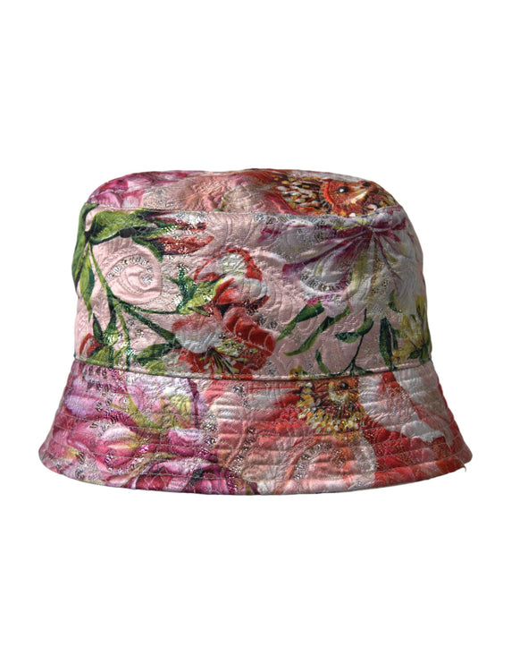 Multicolore Florel Jacquard Bucket Hat Men