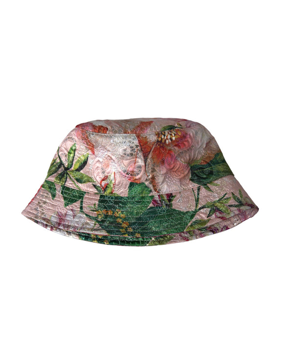 Multicolore Florel Jacquard Bucket Hat Men