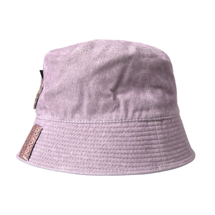 Cappello a secchio in tela di nylon marrone chiaro