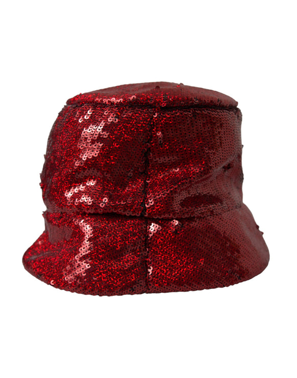 Uomini di cappello a sede in nylon con paillettes rosse