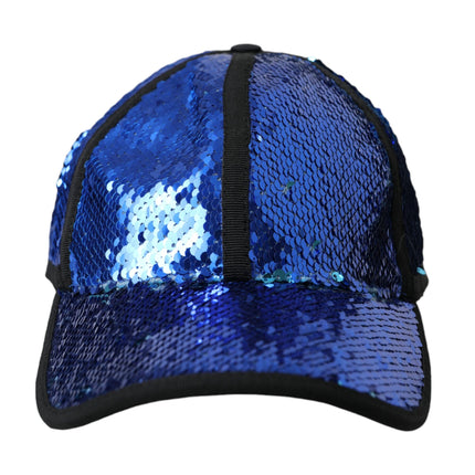 Royal Blue Sequen Baseball Hat Men