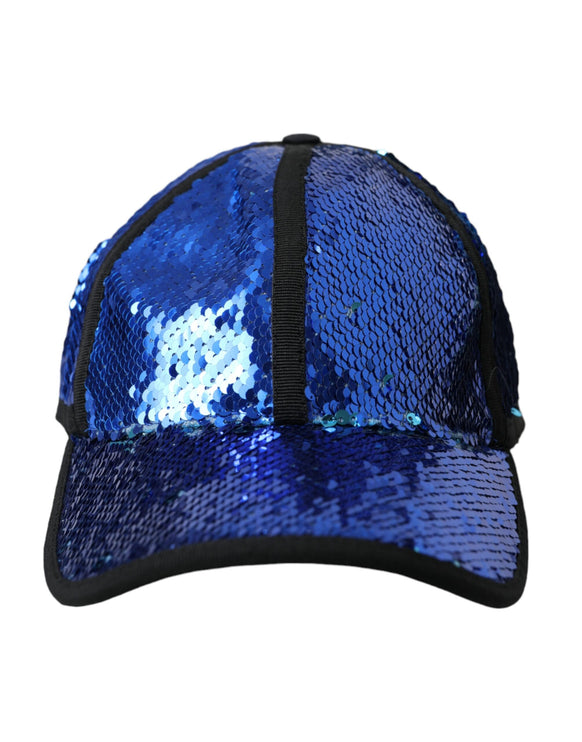 Royal Blue Sequen Baseball Hat Men