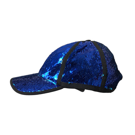 Royal Blue Sequen Baseball Hat Men