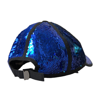 Royal Blue Sequen Baseball Hat Men