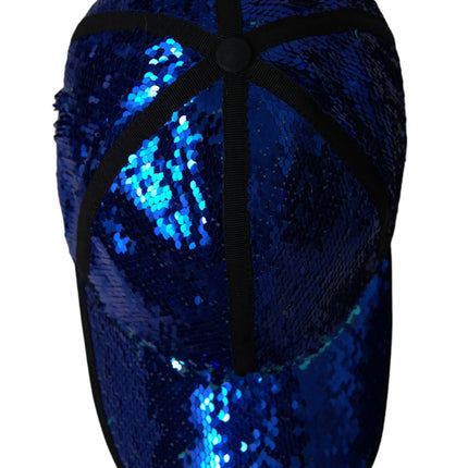 Royal Blue Sequen Baseball Hat Men