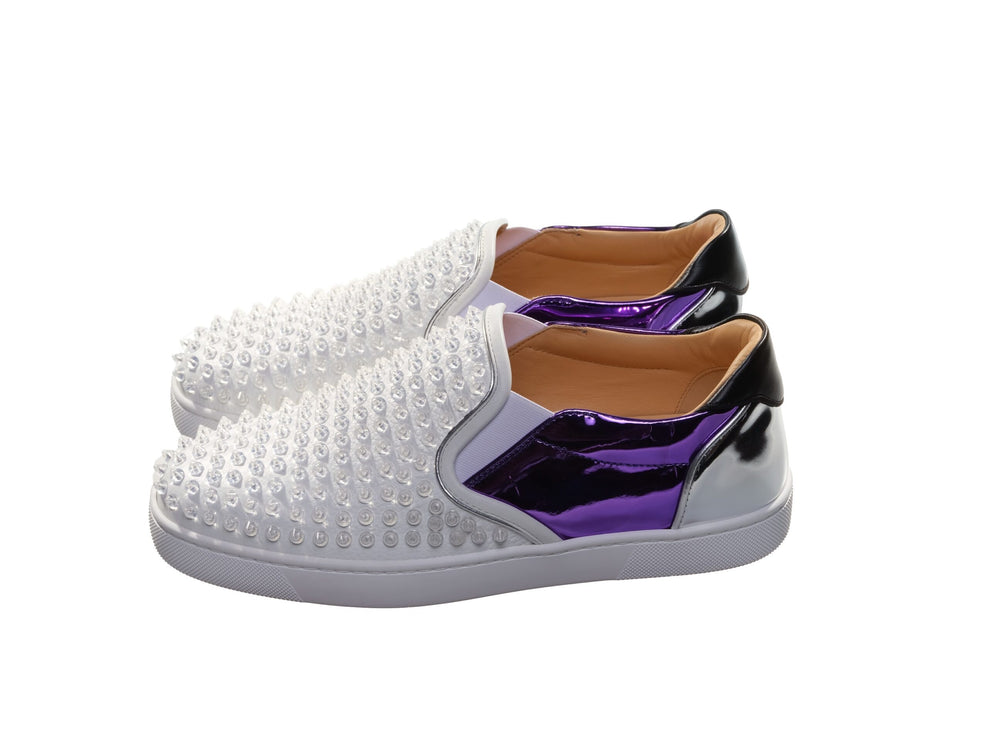 Sailor Boat Orlato Spikes Flat White Slip On Spre on Shoes