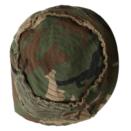 Camouflage vert coton seau chapeau hommes