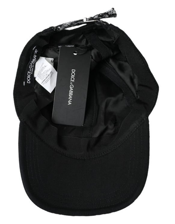 Cappello da baseball con stampa floreale in argento nero