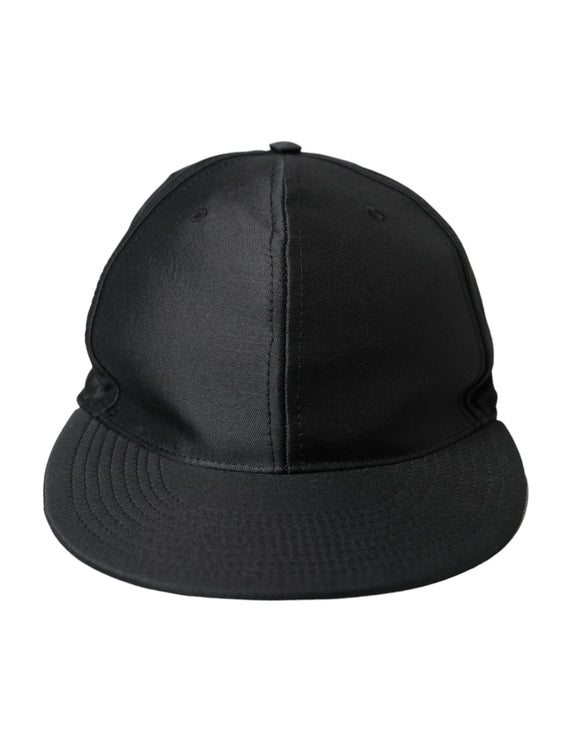 Logo di seta nera Logo Baseball Hat Men