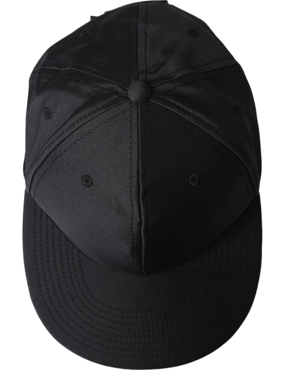 Logo di seta nera Logo Baseball Hat Men