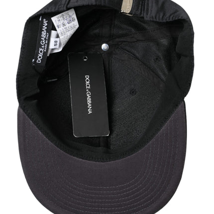 Logo di seta nera Logo Baseball Hat Men