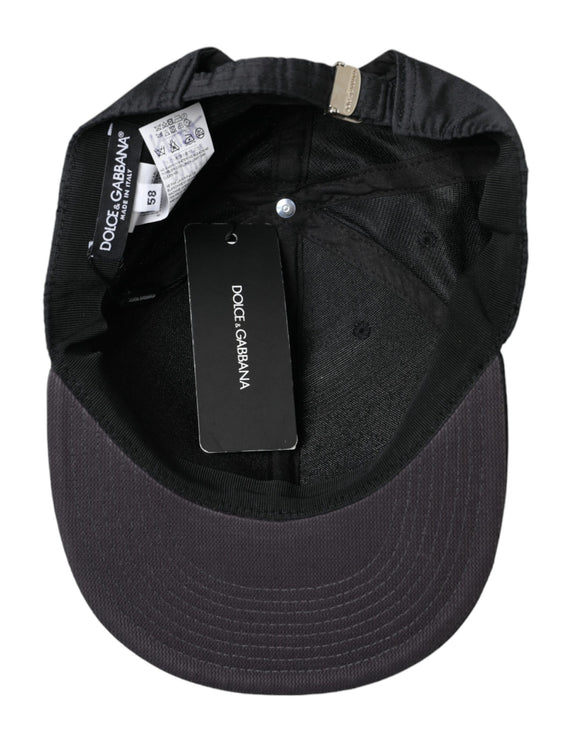 Logo di seta nera Logo Baseball Hat Men