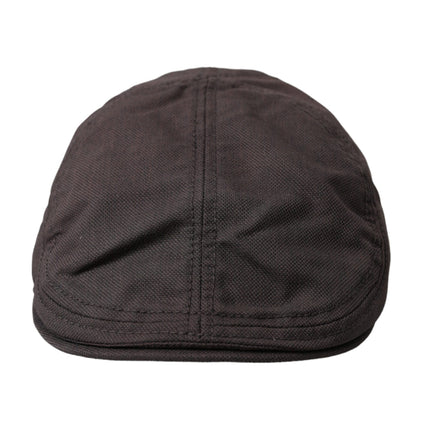 Cappello da newsboy in tessuto in nylon marrone